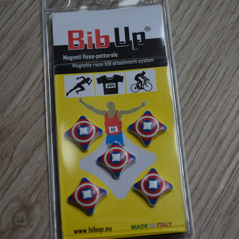 BibUp Magnetic RaceBib Fixing System (Cap America)