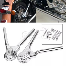 Unbranded Chrome Swingarm Covers Kit For Harley Softail 08-17 Deluxe FLSTN Fatboy Lo FLSTC