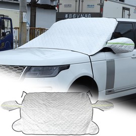 Car Windshield Snow Cover Compatible for Land Rover Range Rover Vogue L460 2023+, for 4 Layers Protection, for Ice and Snow, UV & Frost Wiper Mirror Protector Windproof Sunshade Cover Accessories