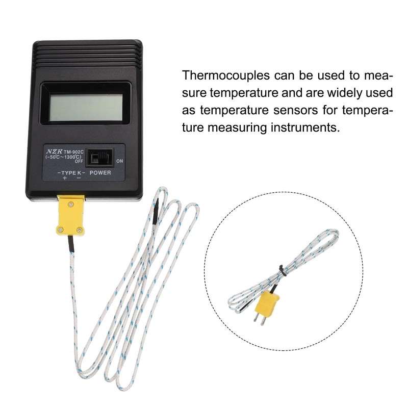 sourcing map Digital Thermocouple Thermometer K Type Temperature Meter (-50