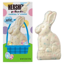 HersheysChocolate Bunny Cookies 'n' Creme Polka Dot, Chocolate Bunny Bulk Each 4.25oz, Perfect For Easter Celebrations, Ideal Easter Chocolate For Egg Hunts, (1 Count)
