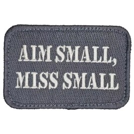AIM SMALL MISS SMALL FUNNY TACTICAL MILITARY ACU LIGHT HOOK MORALE PATCH