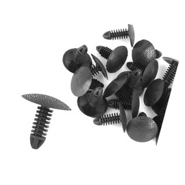 Hihaha 20pcs 4mm Hole Dia Plastic Bolt Rivets Fastener Clips Black for Car Durable Material