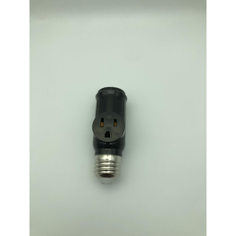 Figame 3 Prong Light Bulb Socket Plug Adapter, Polarized Bulb