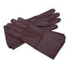 Generic Genuine Leather Medieval Long Cuff Gloves (Brown, Medium)