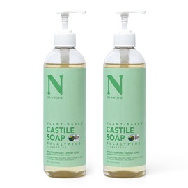 Dr. Natural Castile Liquid Soap, Eucalyptus, 2 pc - Sulfate-Free, Paraben-Free, Cruelty-Free Multi-Purpose Soap with Shea Butter, Olive Oil