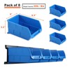 Wallmaster 8-Bin Storage Bins Garage Rack System 2-Tier Orange Tool