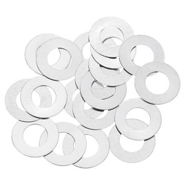 uxcell 20 Pcs M5 Flat Washer, 5x10x0.1mm 304 Stainless Steel Flat Spacers for Screw, Bolt, Automotive, Industrial Machinery