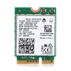 HighZer0 Electronics AX201 WiFi 6 Card | Dual Band Wi-Fi | 2.4 Gbps | CNVio2 M.2 WiFi Card for PC | Supports Bluetooth 5.2 | Requires Intel 10th+ Gen CPU with Windows 10+ or Linux | AX201NGW (AX201)