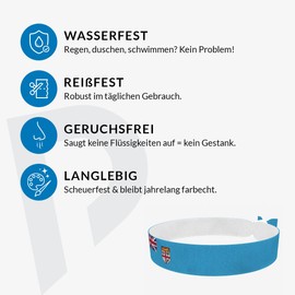 Fiji Flag Fabric Bracelet - Waterproof Satin Bracelet - Fiji Fan Bracelet for World Cup & Sports Events - Fiji Merchandise & Gift Ideas - Unisex Bracelet for All Fiji Fans