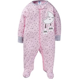 Gerber Baby Girls' 4 Pack Sleep 'N Play Footie, Cloudy, 0-3 Months
