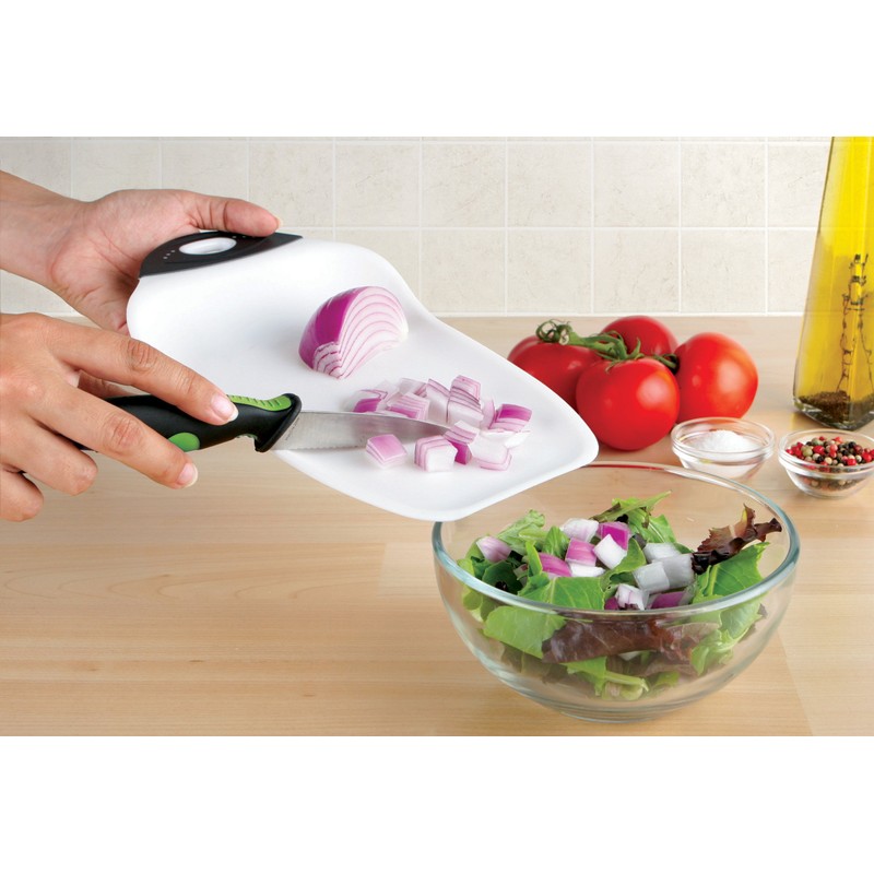 Dexas Chop & Scoop Cutting Board, Small 6.5 by 10.5