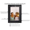 14x24 Frame Black Wood with Black Mat | 16x26 Frame