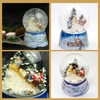 Snow Globe Christmas Music Box Sleigh Ride with Santa Claus