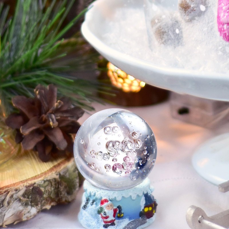 sourcing map 50mm/2" Crystal Sphere Ball Glass Solid Decorative Sphere