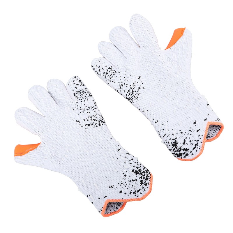 2pcs Soccer Gloves Nylon Polyurethane Fiber Latex Breathable Strong Grip