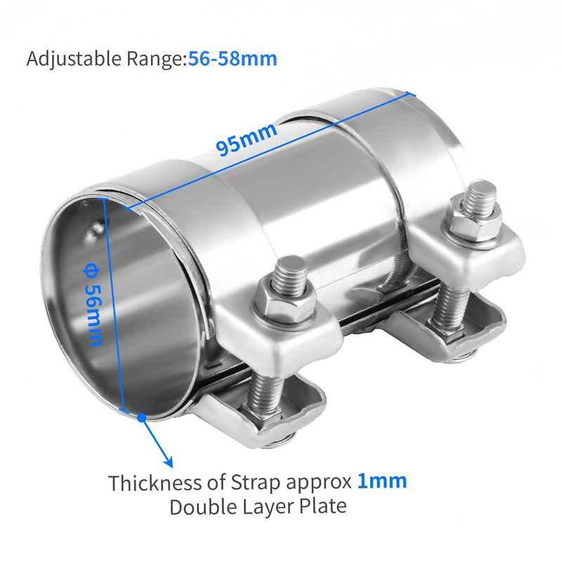 DOCAS 2pcs Diameter 56 mm x 95 mm Length Double