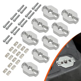 AUTOVIC Heavy-Duty ATV Tie Down Anchors Kit Aluminum Anchor Accessories for CF Moto UTV/ATV Low-Profile Design Stronger Clamping Force Mounts 8pcs Silver