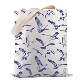 PWHAOO Seagull Theme Tote Bag Ornithology Tote Bag Nautical Theme Tote Bag Bird Watcher Gift Seagull Lover Gift, All Seagull Tote