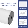 Sourcing Map 4mm Polypropylene Rope, 100m Nylon Braided Rope, White,