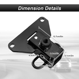 ROMELACK 2” Rear Towing Hitch & 4-Pin Trailer Wiring Harness Compatible with Jeep Gladiator JT 2020-2024