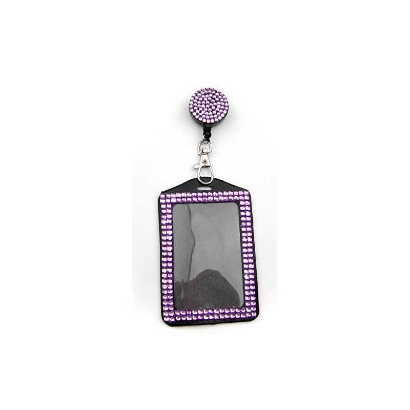 ALL in ONE Rhinestone Lanyard Bling Crystal Badge Reel +