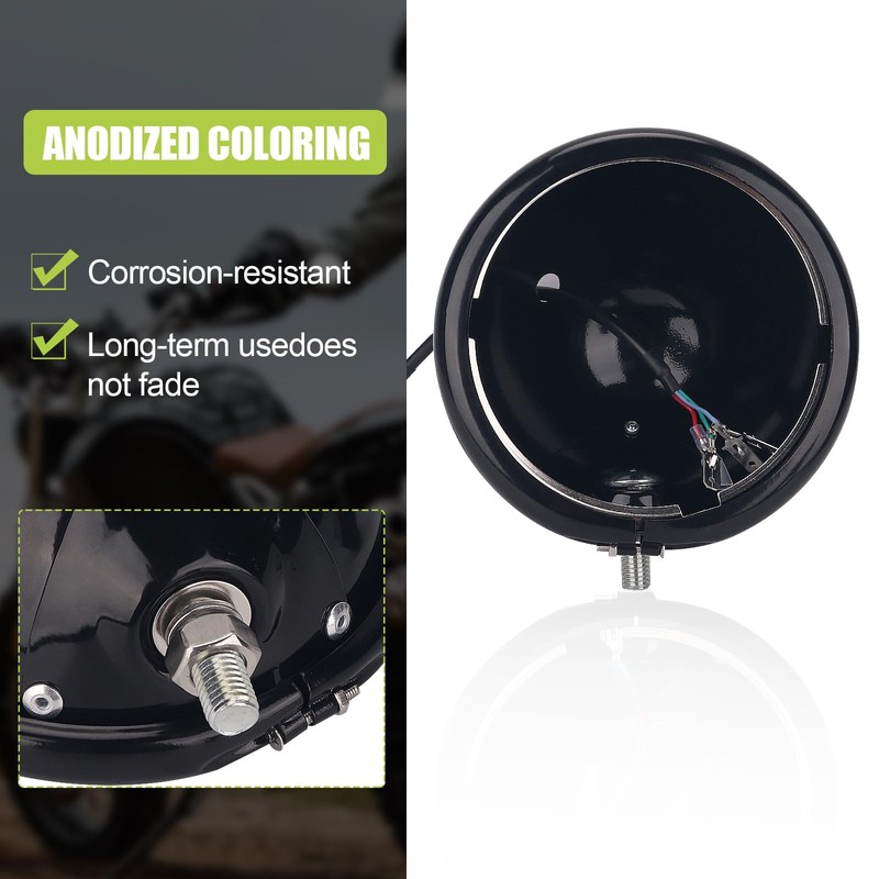 GLOBLED 5 3/4 inch Round LED Headlight Bucket for Motorcycle