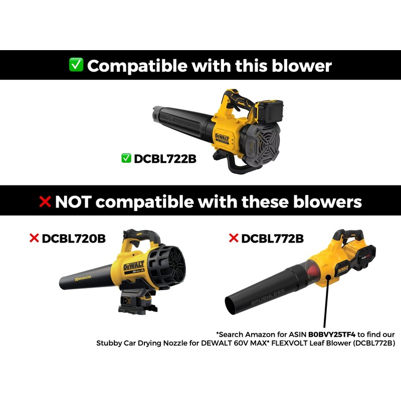 Stubby Nozzle Co. STUBBY Car Drying Nozzle for DEWALT Leaf
