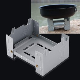 SolUptanisu Ultralight Folding Pocket Stove, 95 x 75mm Solid Fuel Outdoor Army Camping Folding Portable Pocket Stove Burner Pocket Stove for Wood Burning Camping