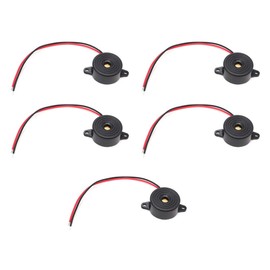 JZK Pack of 5 DC3-24 V Electronic Buzzer, Electronic Alarm Transmitter, Piezo Buzzer, Active Buzzer Alarm, Electronic Alarm Buzzer with Wire Lines
