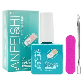 linshesf Gel Nail Remover Bleaching Fluid 0.5 fl oz (15 ml) Gel Nail Off Simple Fast Stainless Steel Push x 1, Grinding Rod x 1, Peel Off Gel Self Nail Gel Gel Nail Off