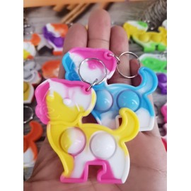 colorbopop 20 Packs Bulk Mini pop Bubble Keychain Fidget Present,Dog Party Favors,Classroom Students Boys Girls Birthday Small Gifts