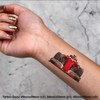 4 x 'Red Race Car' Temporary Tattoos - Water Resistant,