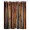 LB Farmhouse Style Rustic Barn Wood Shower Curtain Western Country