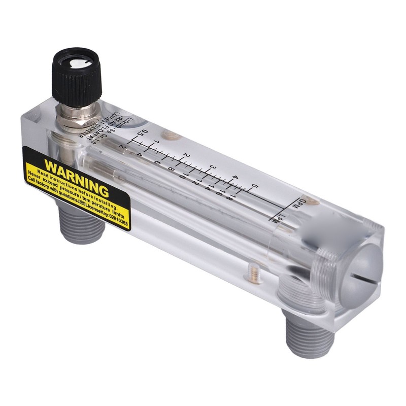 Liquid Flowmeter Panel Type Acrylic Transparent Adjustable Fluid Flow Meter