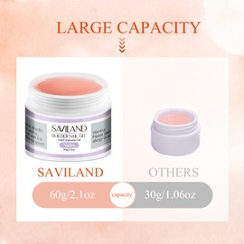 Saviland Nudes Builder Gel for Gel Nails Kit: 2.1 oz Nail Extension Gel for Nail Repair & Strengthening U V Gel for Gel Nails with Gel Nail Brush 100 Pieces Nail Shape Manicure Tool Gel Nails Set