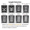 Stepace 2 Pairs (4 Pieces) Shoelaces, Half Round Shoelaces, Length