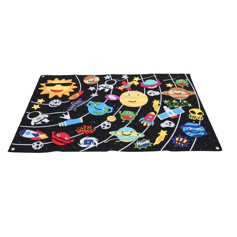 45pcs Outer Space Felt Story Board 3.5in Storytelling Educational DIY
