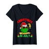 Summer Christmas in July Watermelon Wear Sunglass Santa Hat T-Shirt