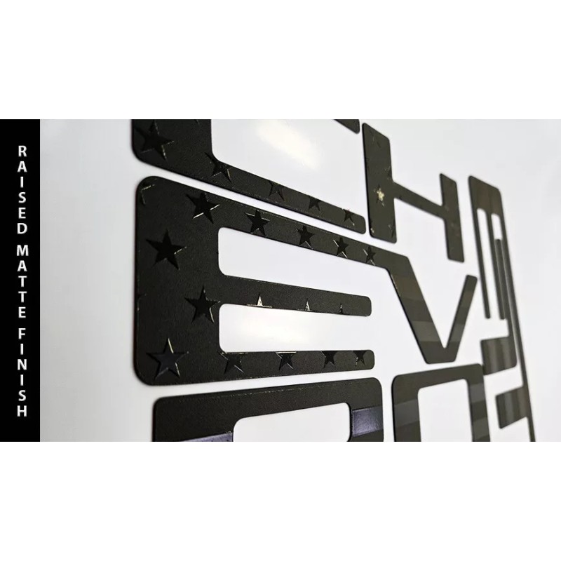 AUTOCARIMAGE Tailgate raised letters fits SILVERADO 2019 2024 2025 GLOSSY