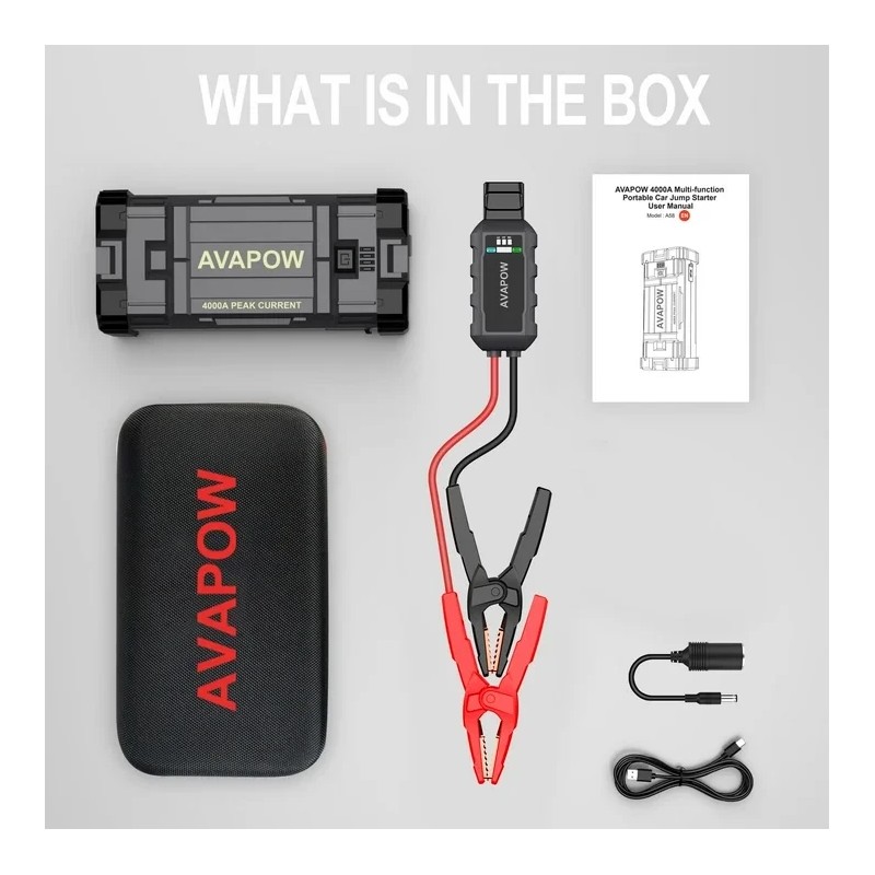 AVAPOW Brand New! AVAPOW A58 Car Jump Starter 4000A Peak