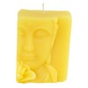 Candlestock Handmade Beeswax Buddha Relief Unscented Candle