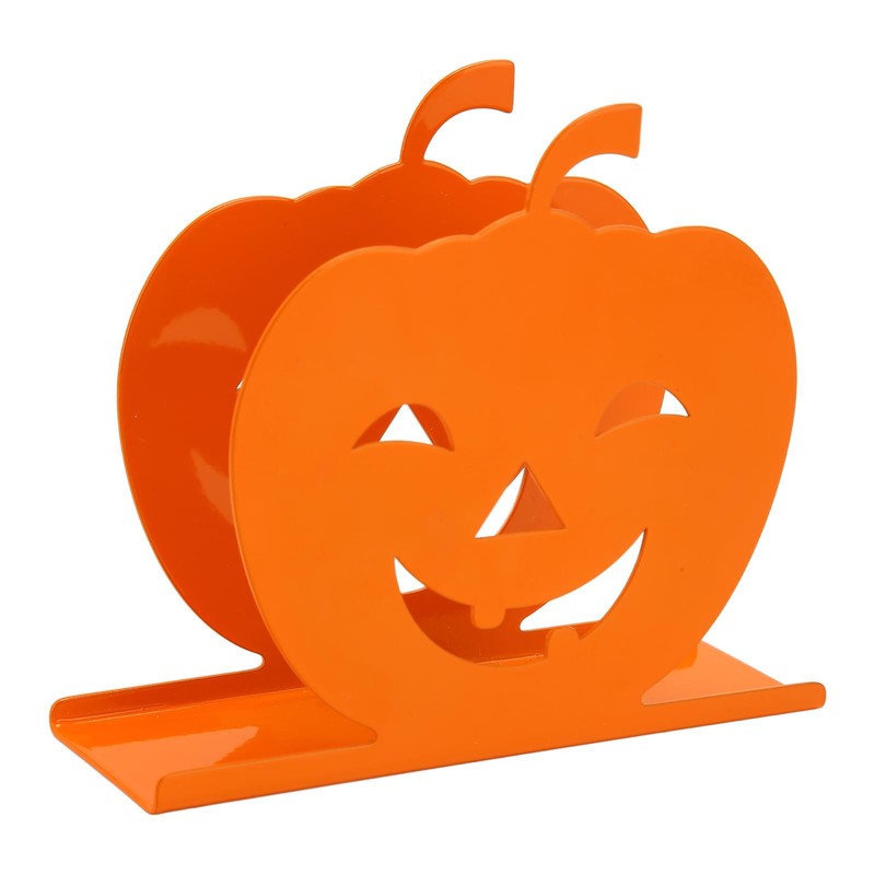 2pcs Cute Pumpkin Napkin Holder Durable Iron Paper Napkin Holder