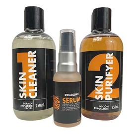 Regrowe - Skincare Kit - Jabon - Exfoliante - Serum - Limpieza profunda, remueve impuerzas, reduce lineas de expresion, suave con la piel, promueve regeneracion celular, hidrata, revitaliza, anti edad, calma y repara tu piel