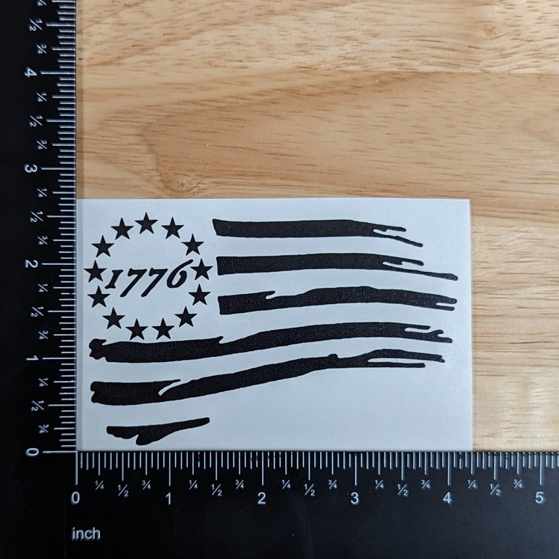 1776 Decals: 1776 Stars, Seventeen Seventy-Six Stars Minute Man, 1776