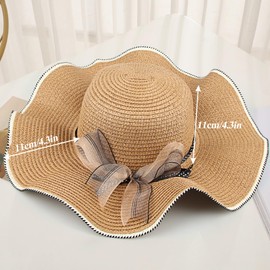 Yegookay Sombrero Hat Women's Lightweight Summer Hat Women's Comhats Sun Hat Women's Straw Fishing Hat Women's Hat Elegant Hat for Braid Women's Floppy Hat Dreshow Foldable Portable Fishing Hat with
