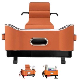 Carstyles Seat Back Bag, Multifunctional Car Seat Back Storage Box, Car Seat Tissue Box and Storage Box, Universal Car Seat Storage Box, Car Back Seat Organizer with 2 Drink Cup Holder (Orange*1Pc)