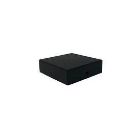 Nuvo Iron Eazy Cap™ Flat Pyramid Post Cap - Galvanized Powder Coated Steel, Black, 3.5" x 3.5"