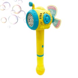 BukBukLAB Electric Bubble Stick or Windmill, Submarine, Propeller, Includes 1 Fluid, Glows, No Drips! Tank Type, LED, Automatic Making Machine, Bubble Gun, For Weddings, Birthdays