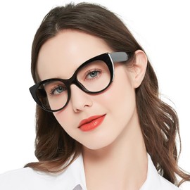 OCCI CHIARI Stylish Clear Reading Glasses 3.0 Cat Eye Readers for Women Lighter Eyeglasses (1.0 1.25 1.5 1.75 2.0 2.25 2.5 2.75 3.0 3.5 4.0 5.0 6.0)
